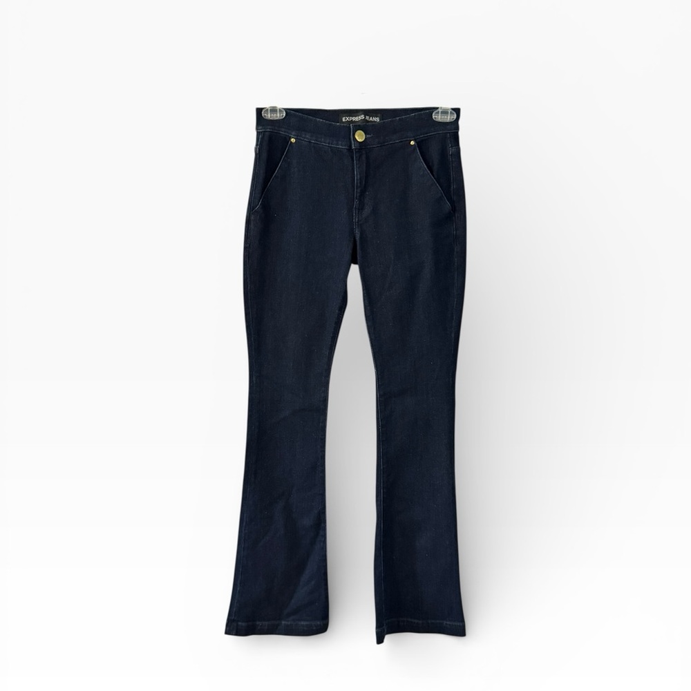 Express Dark Indigo Slim Flare Jeans New With Tags Size 4